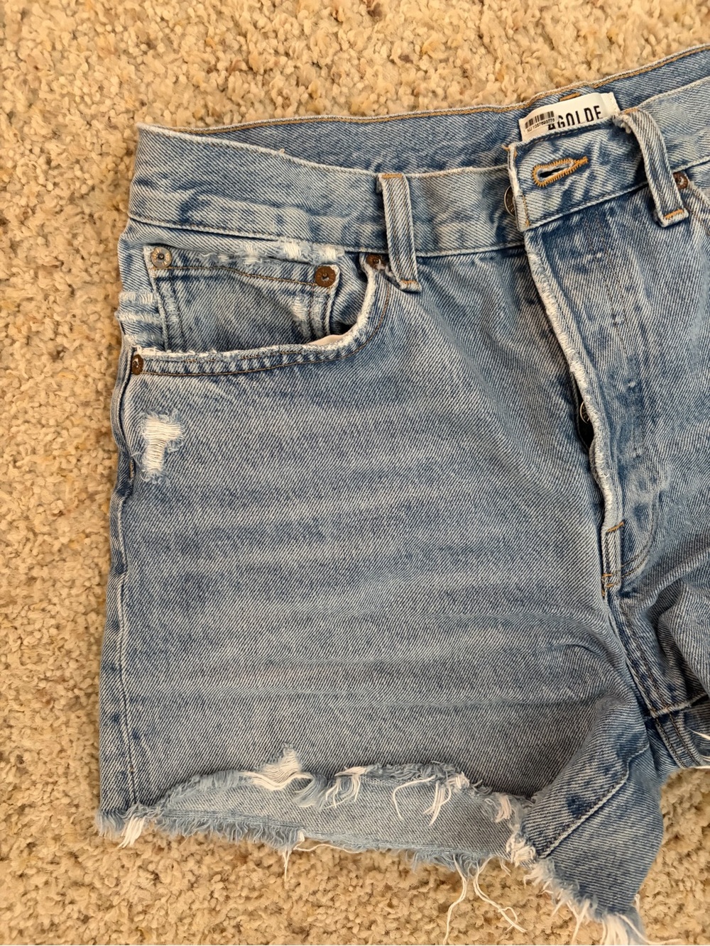 AGOLDE Parker Long Denim Shorts - Size 27 - Picture 5 of 6